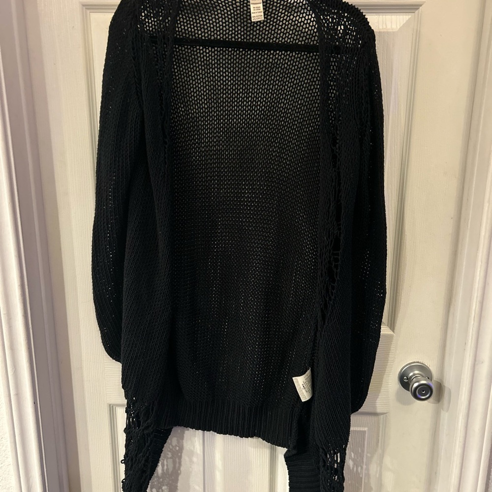 Diesel Open-Knit Black Cardigan